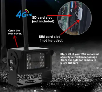 Camhi 1080P 4G Bezdrôtový P2P wifi ip nepremokavé bezpečnostná vonkajšie podpora TF kariet 3G, 4G SIM karty nočné videnie autobus, taxi bager