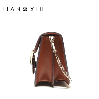 JIANXIU Značky Ženy Messenger Tašky Split Koža Ramenný Crossbody Taška 2021 Nové Malé Reťazca Pás Dekorácie Dámske Luxusné Tašky