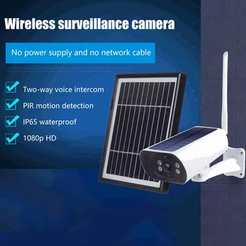 Bezdrôtová Bezpečnostná Kamera S 3.3 W Solárny Panel 2MP Wi-Fi CCTV Kamera 2 Spôsob Audio PIR Ľudských Detekcie Nočné Videnie Kamery