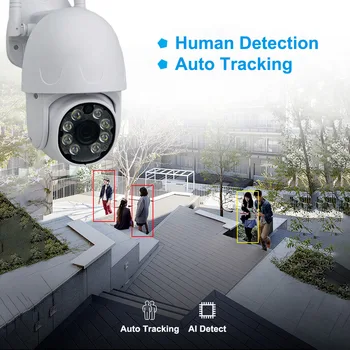 1080P CamHi Wifi IP Kamera, Vonkajšie Bezdrôtové Zabezpečenie Domov CCTV Kamery Humanoidný Auto Tracking Farebné Nočné Videnie P2P