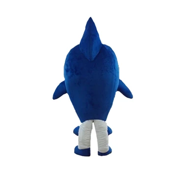 Priedušná Módne Cartoon Žralok Modrý Kostým pre Dospelých Cartoon Shark Maskot Kostým Plyšové Shark Kostým CTN04
