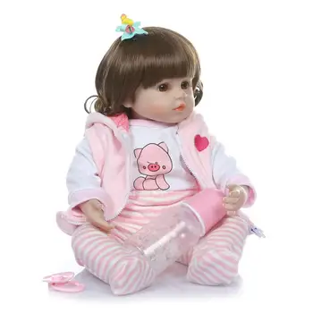 48 cm Skutočné znovuzrodenie Ručné bebe Mäkké Silikónové Reborn baby doll vinyl novorodenca princezná Batoľa lol bábiky bábiky deti hračky