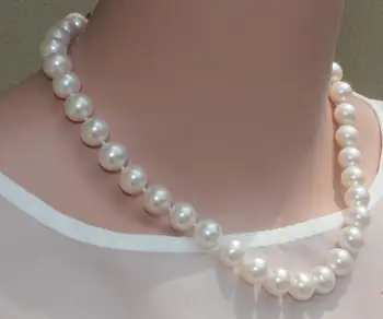 Klasické 10-11 mm south sea kolo white pearl náhrdelník 18-palcové