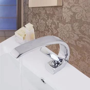 Monite Stručné Kúpeľňa Kohútik Chrome prevedenie Mosadz Umývadlo Umývadlo, Batérie, Jeden Rukoväť vody na 9910 Leštené Povodí Ťuknite na položku Zmiešavač