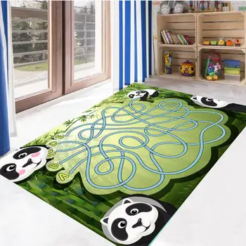 Malá Panda A Labyrintu Hru Vzorované Koberec ,protišmyková Podlaha Koberec,Dospievajúcu Koberec,turecký Koberec