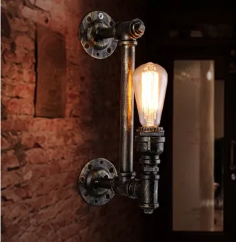Loft Štýl Priemyselné Vintage Nástenné Svietidlá Kovové Vodovodné Potrubia Lampa Edison Stenu Sconce Vnútorné Osvetlenie Lampara Porovnanie
