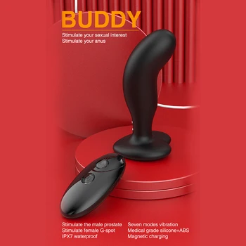 Použitie prostaty masér intímne hračky mužov masturbácia zariadenie análny plug vibrátor bezdrôtové diaľkové ovládanie vibrátor, dildo s guľou