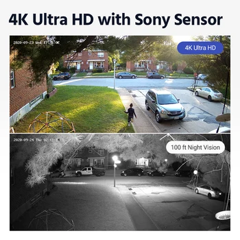 ANNKE 16CH 4K Ultra HD POE Network Video Bezpečnostný Systém 8MP H. 265 NVR S 16X 8MP 30 m EXIR Nočné Videnie Poveternostným vplyvom IP Kamery