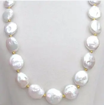 AAA++ 17-18 mm south sea biela mince perlový náhrdelník 18