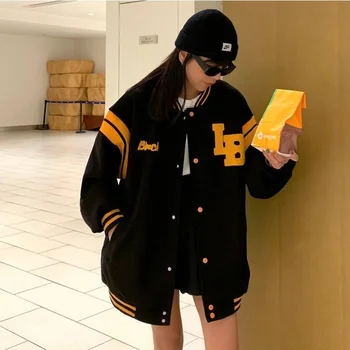 2021 bunda žena jeseň a v zime nový kórejský verzia voľné plus velvet hrubý sveter študent iny baseball jednotné tide