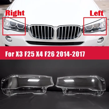 Ľavé+Pravé pre BMW X3 F25-2017 Auto Svetlometu Len Kryt Vedúci Svetlo Lampy Transparentné Tienidlo Svetelný Objektív Shell