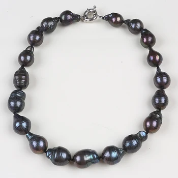 14-17 mm barokový tvar sladkovodné perly krásne dievča náhrdelník