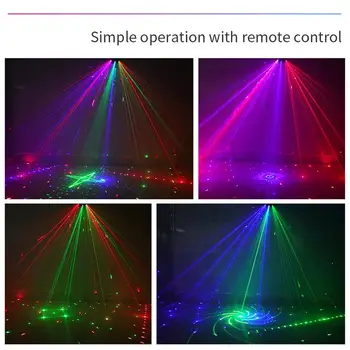 AC110-240V DMX Laser Fáze Projekčnej Lampy RGB Fáze Osvetlenie s Diaľkovým ovládaním Disco Svetlá pre KTV Vianoce, Halloween Party