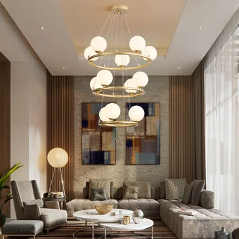 Moderné sklenené gule, krištáľové lustre stropné svietidlo suspendu moderné led luster dizajn lampy spálňa luzes de teto