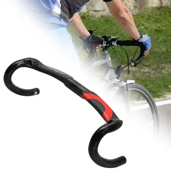 Carbon Fiber Drop Riadidlá Pevného Textúra Silné Požičovňa Rukoväť Ohnutý Panel Bicykli Časť руль для велосипеда guidao mtb carbono
