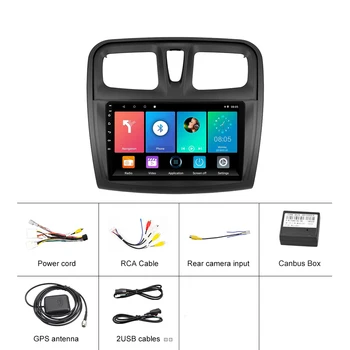 Pre Renault Logan Sandero - 2019 2 Din Auto Stereo WIFI GPS Navigácie Multimediálny Prehrávač Vedúci Jednotky S Rámom