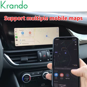 Krando Bezdrôtový Apple CarPlay Android Auto Interface Box Pre Alfa Romeo Giulia 952 Alfa Romeo Stelvio 2016-2018 Upgrade Systému