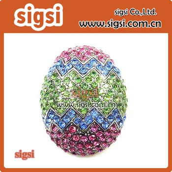 100ks drahokamu farebné maľované vajíčko brošňa pin pre Veľkonočné dekorácie pre darček