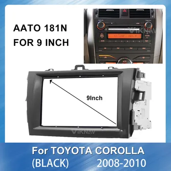 Autorádio Fascia pre Toyota Corolla obdobie 2008-2010 (striebro) Auto DVD rám Auto Stereo Rozhranie Dash CD Výbava Inštalačný Rám Auta