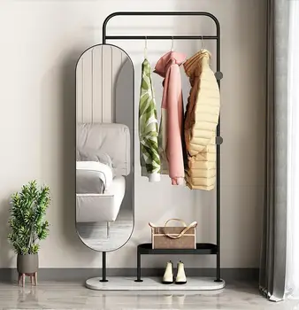 Podlahy na poschodí rotujúce full-telo montáž zrkadla, multifunkčný kabát modul integrovaný mramoru domácnosti toaletný zrkadlo