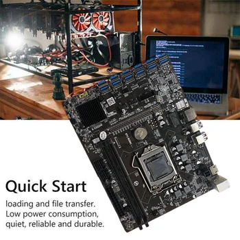 B250C BTC Ťažba Doska s G4560 CPU+Ventilátor CPU 12XPCIE Na USB3.0 Slot Grafickej Karty LGA1151 Podporuje DDR4 DIMM RAM
