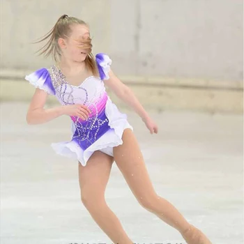 RUBU Prispôsobenie Ice krasokorčuľovanie Šaty RG Rytmická Gymnastika Trikot Acro Taktovkou Twirling Ťuknite na položku Korčuľovanie Tanečné Nosiť Oblečenie