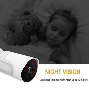 1080P Bezdrôtový WiFi Kamera Home Security Vonkajšie Kamery na Nočné Videnie obojsmerné Audio Detektor Pohybu Práce Tuya Inteligentný Život
