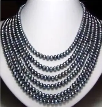 DOPRAVA ZADARMO HORÚCE predávať nový Štýl >>>>očarujúce prírodné AAA 8-9mm south sea Black pearl náhrdelník 100