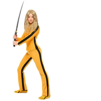 Film Kill Bill Nevesta Beatrix Kiddo Cosplay Kostým Kung Fu Jumpsuit pre Ženy Halloween Karnevalu Mardi Gras Kostýmy