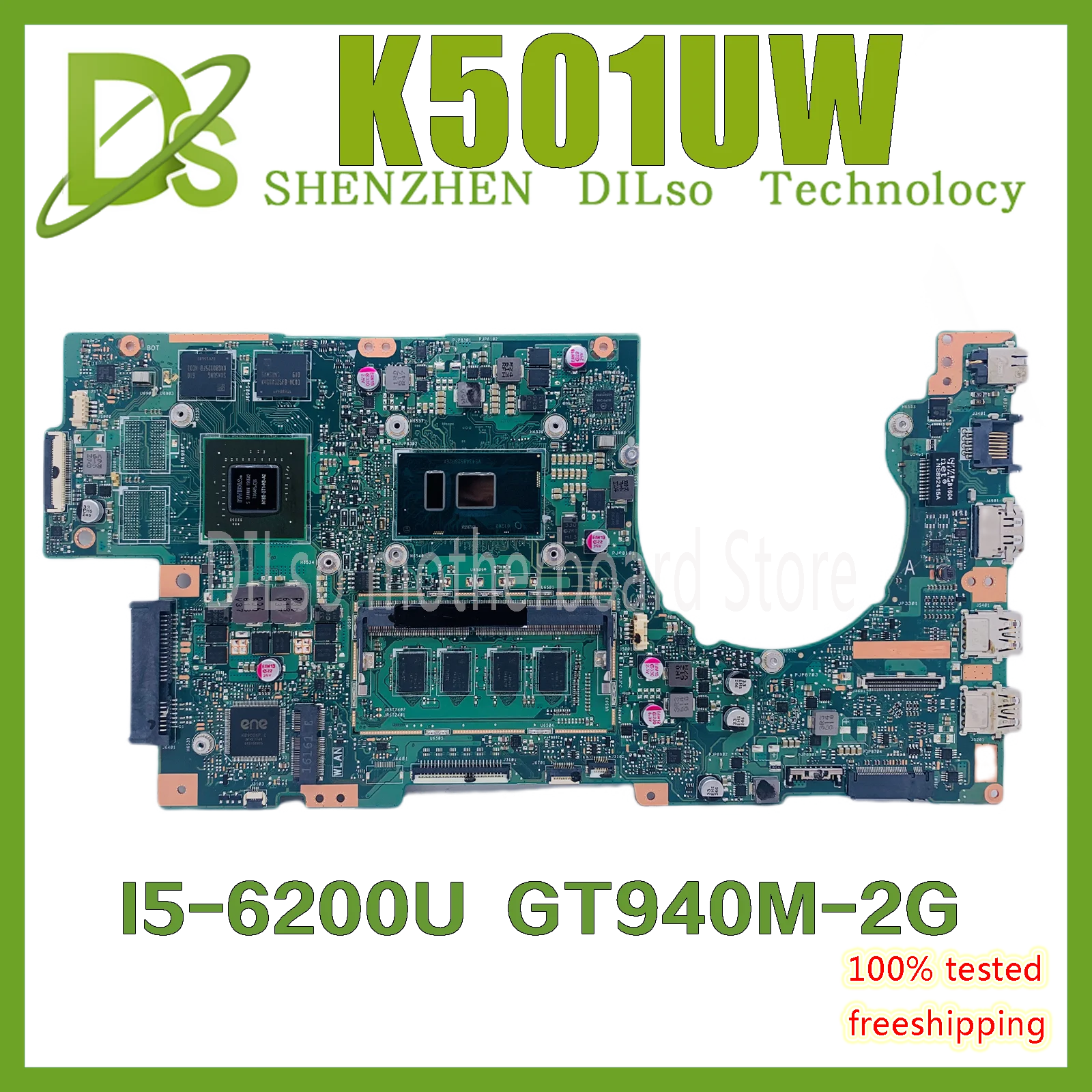 K501UQ U5000 s I5-6200U GT940M RAM-8G Notebook základná doska pre ASUS K501UX K501UW K501UXM K501UB pôvodnej doske Teste
