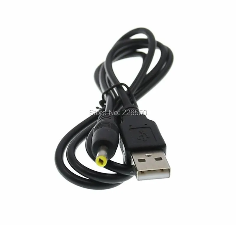 1M USB DC 4.0x1.7mm Plug 5V Napájanie Nabíjací Kábel napájania Pre PSP 1000/2000/3000 nabíjací Kábel