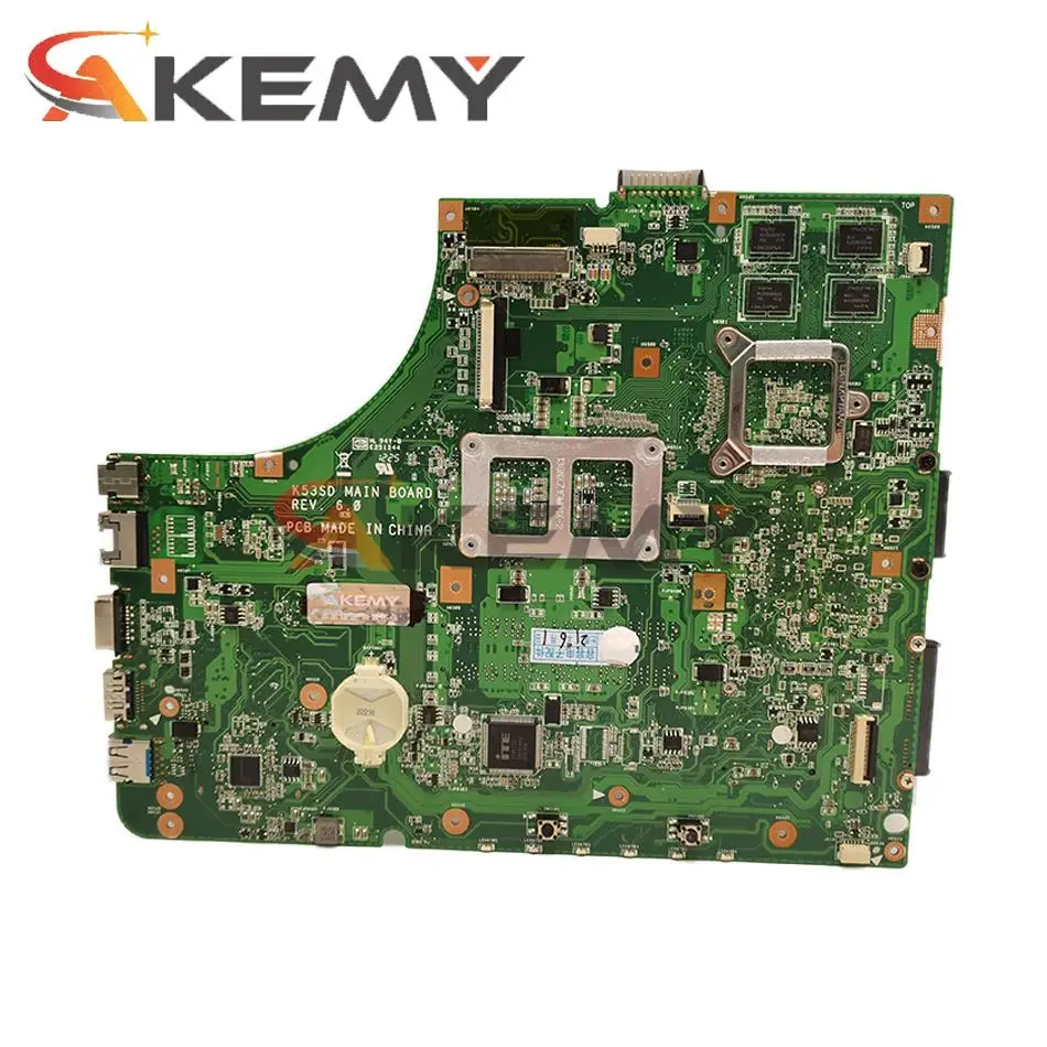 K53SD Doske REV:6.0 s i3-2350M CPU, USB 3.0 pre Asus K53SD Notebook GT610M 2GB DDR3 HM65 Čip non-integrované pracujúcich
