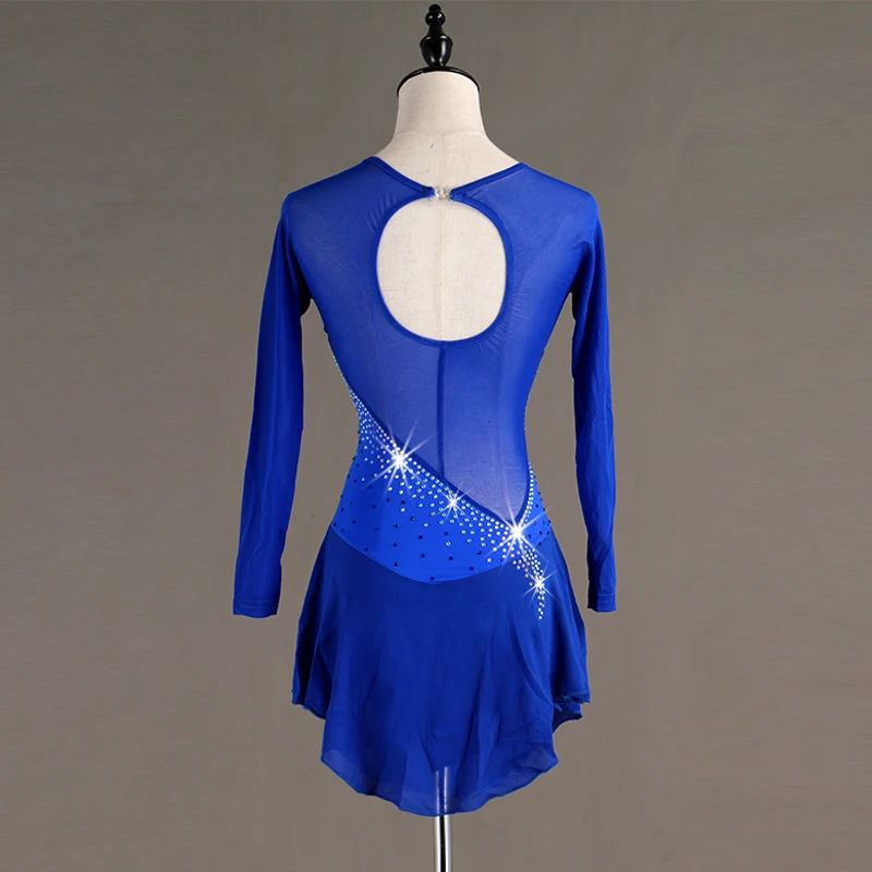 Krasokorčuľovanie Šaty Ženy, dievča, Korčuľovanie Šaty kráľovskej modrej Gymnastika Kostým vlastné drahokamu B020