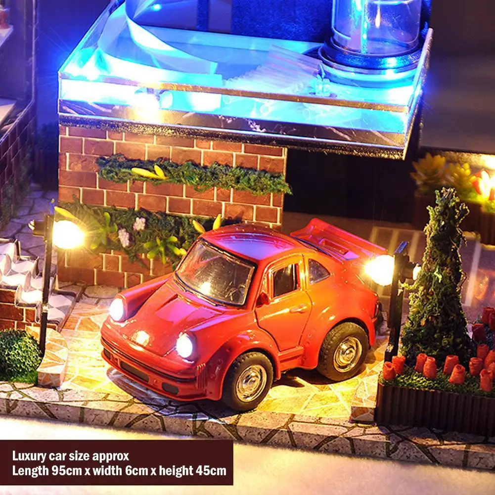 DIY Ručne Zmontované Toy Model Mini Mini Bábiky Dom Hračky Stavebnice, Bábiky Dar, Dom, Domu Vianočné Zmontované Dreva S9I5