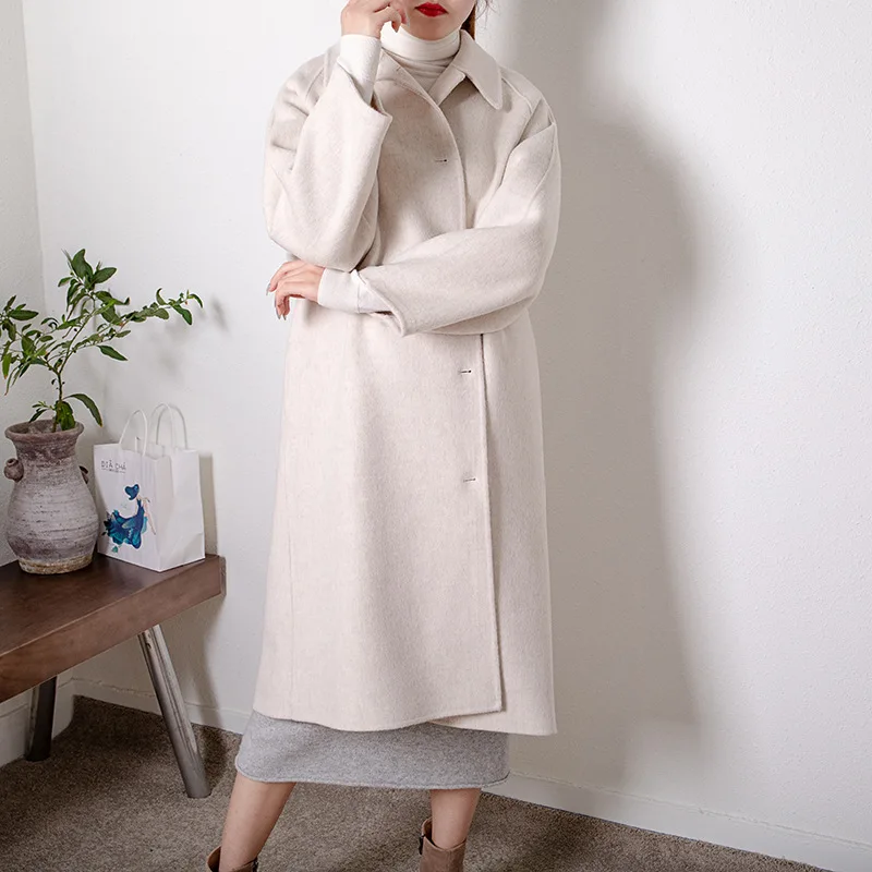 Jar, Jeseň Vlny Kabát Ženy Oblečenie 2020 obojstranné Vlna Bunda Ženy kórejský Vlnené Kabát Abrigo Mujer F060 YY2076