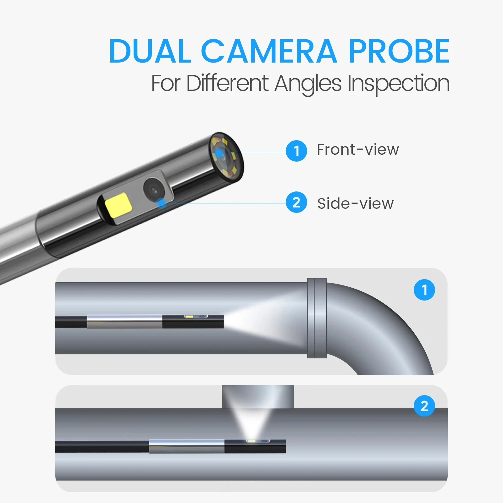 1080P Dual Camera Endoskopu Teslon Inšpekcie Fotoaparát s 5