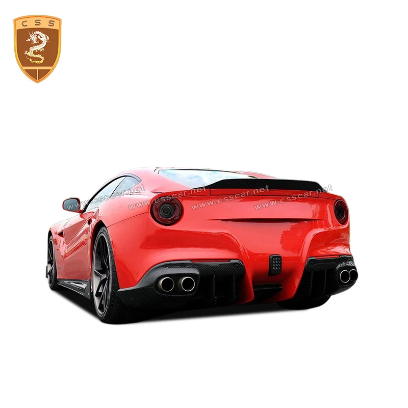 2013-Ferrari Zadný Spojler Real Black Carbon Fiber DMC Štýl F12 Chvost, Krídla, Auto Doplnky, Dekorácie dropshipping 0077