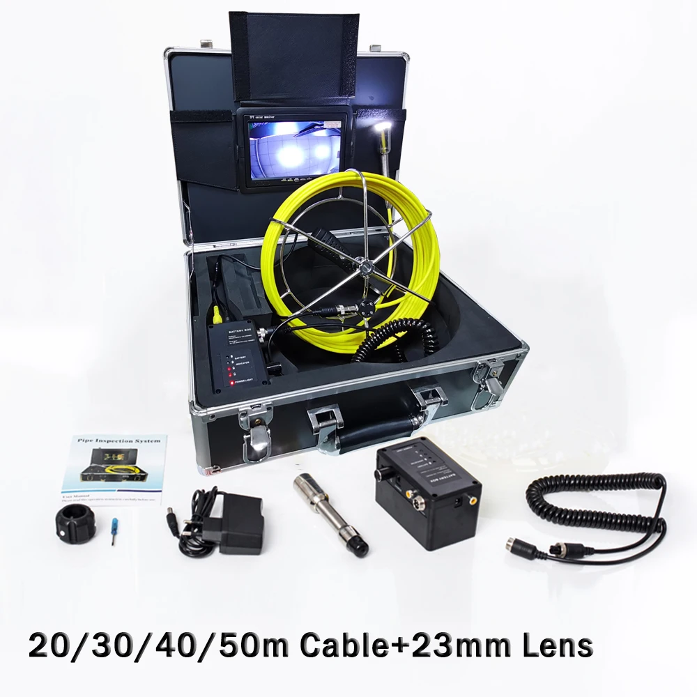 7inch Digitálny Monitor Priemyselný Endoskop Rúra Odtoková Inšpekcie Fotoaparát Ziskové 20-50 m Kábel