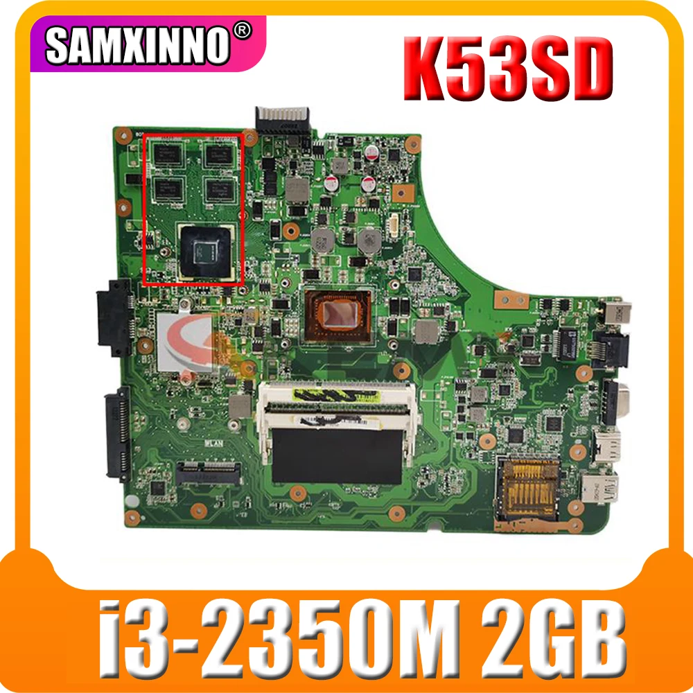 K53SD Doske REV:6.0 s i3-2350M CPU, USB 3.0 pre Asus K53SD Notebook GT610M 2GB DDR3 HM65 Čip non-integrované pracujúcich