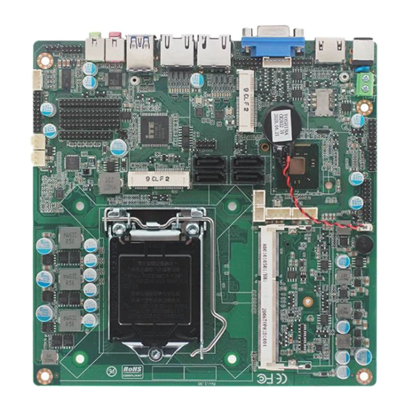 LGA1150 Pin H81 4. Generácie I5 I7 Dual Sieťový Port 6OOM Stolný Počítač ITX Priemyselné riadiace Doska